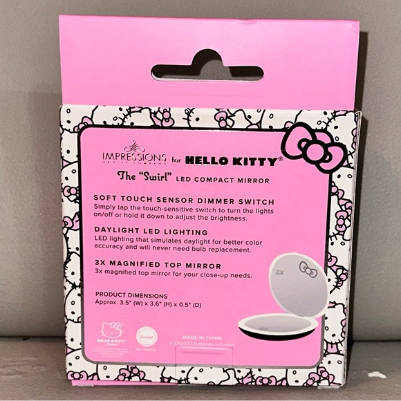 Impressions Vanity x Hello Kitty Swirl Compact Mirror with LED Light - Picture 6 of 8